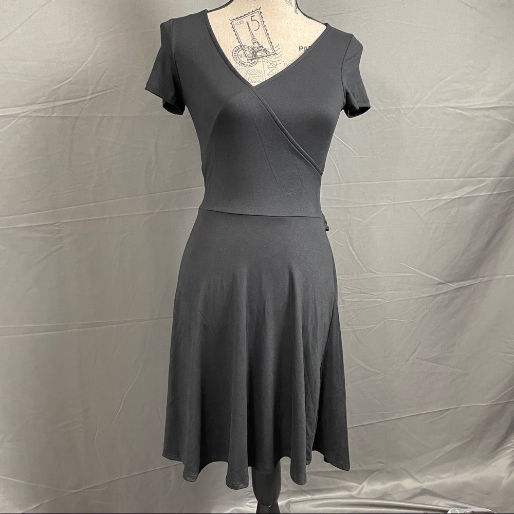 Wrap Dress Black Rebel Sugar Tie Small NWT